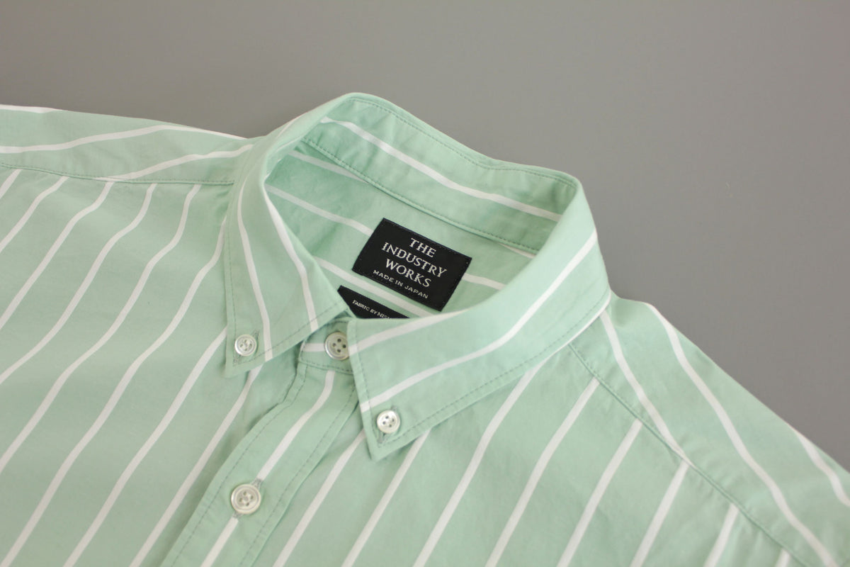 satin stripe button shirt