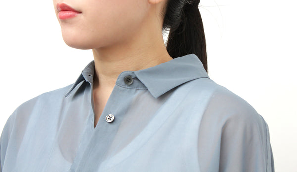 No.W040 SHEER COTTON ORGANDY DOLMAN SLEEVE SHIRT