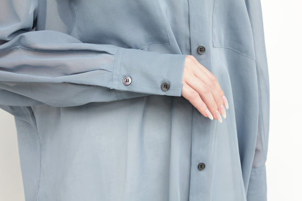 No.W040 SHEER COTTON ORGANDY DOLMAN SLEEVE SHIRT