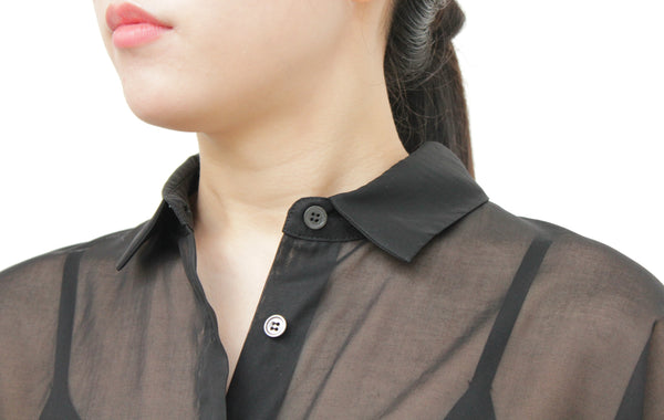No.W040 SHEER COTTON ORGANDY DOLMAN SLEEVE SHIRT