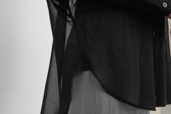 No.W040 SHEER COTTON ORGANDY DOLMAN SLEEVE SHIRT