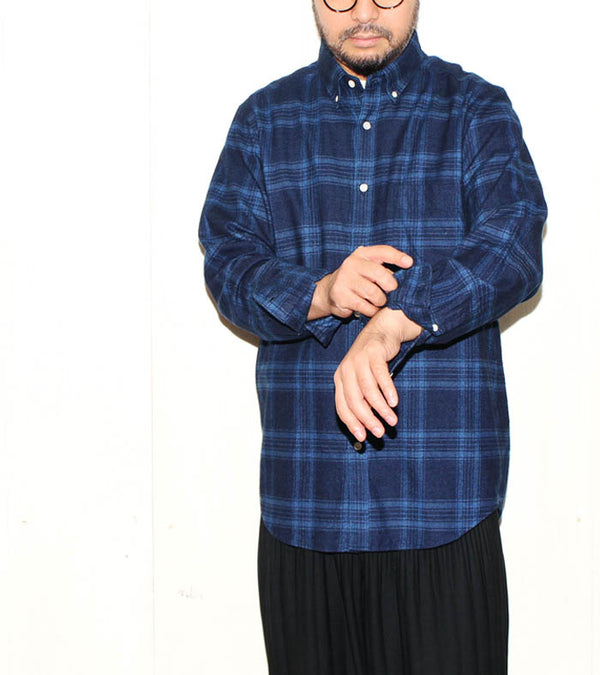 No.046-050 COMFORTABLE CHECK FLANNEL B/D SHIRT