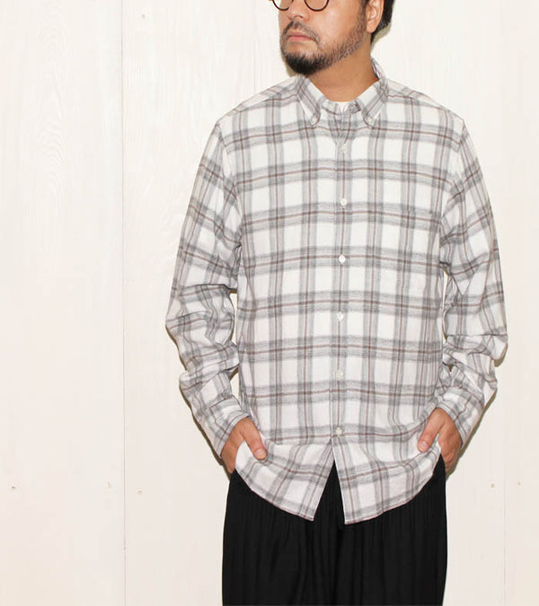 No.046-050 COMFORTABLE CHECK FLANNEL B/D SHIRT