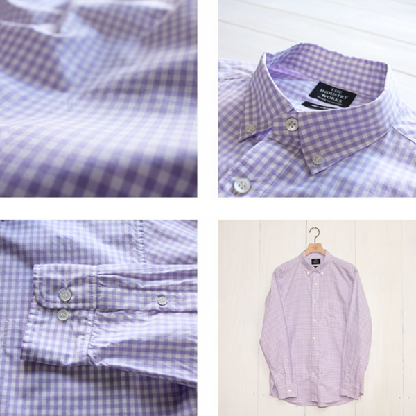 No.071-085 BUTTON DOWN GINGHAM SHIRT