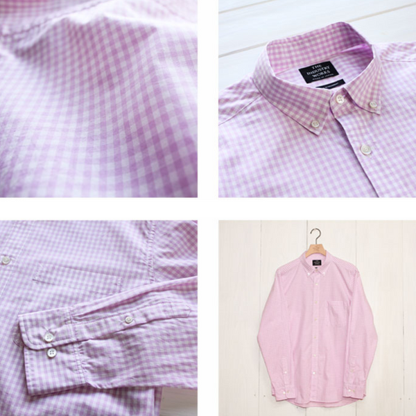 No.071-085 BUTTON DOWN GINGHAM SHIRT