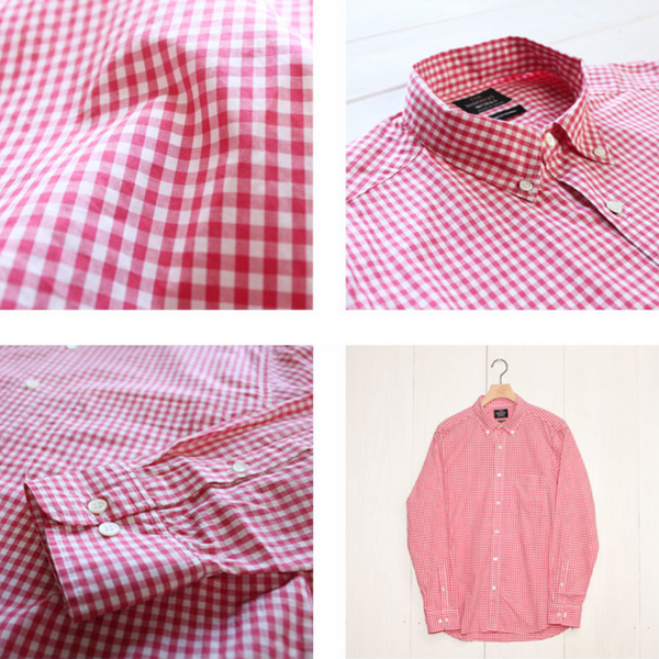 No.071-085 BUTTON DOWN GINGHAM SHIRT