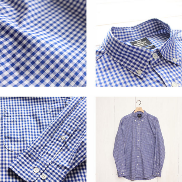 No.071-085 BUTTON DOWN GINGHAM SHIRT