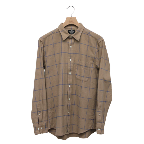 NEW☆No.255-256 SHAGGY BRUSHED MELANGE FLANNEL REGULAR COLLAR SHIRT