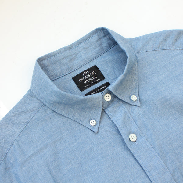 No.119-121 INDIGO DYED BUTTON DOWN SHIRT