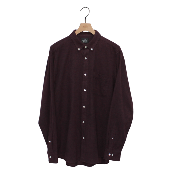 NEW☆No.261-262 PLAIN MELANGE FLANNEL BUTTON-DOWN SHIRT