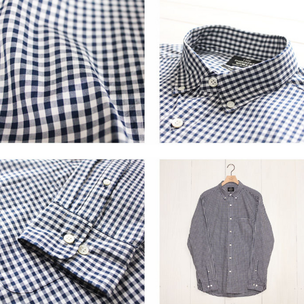 No.071-085 BUTTON DOWN GINGHAM SHIRT