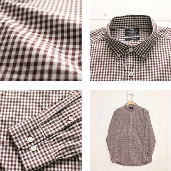 No.071-085 BUTTON DOWN GINGHAM SHIRT