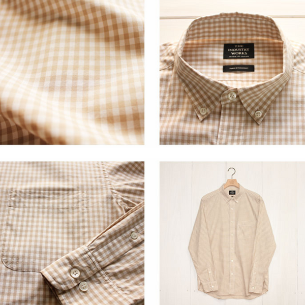 No.071-085 BUTTON DOWN GINGHAM SHIRT