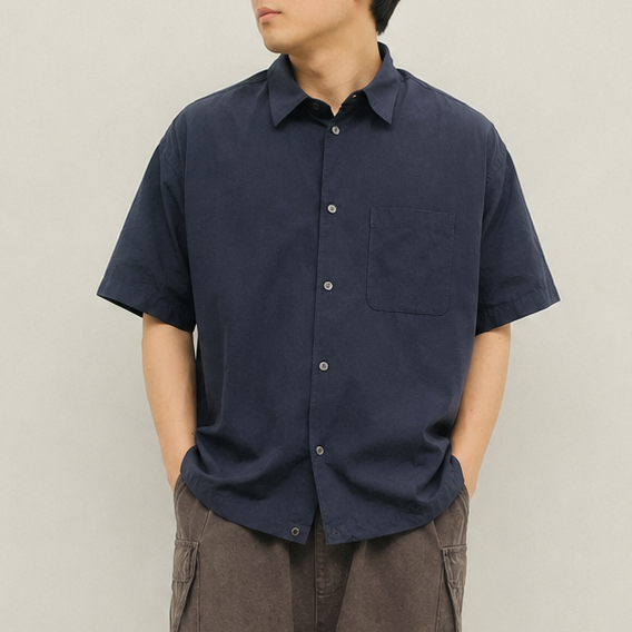 NEW☆No.280-282 DRAWCORD BROAD SHORT-SLEEVE SHIRT