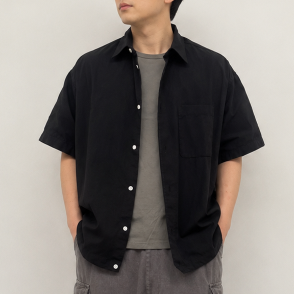 NEW☆No.280-282 DRAWCORD BROAD SHORT-SLEEVE SHIRT