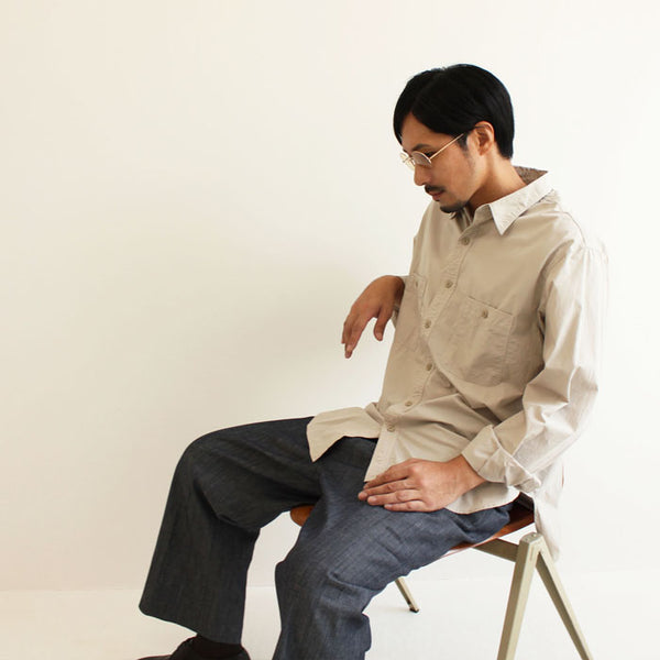 No.110-112 US シャンブレーワークシャツ オーガニックコットンマグワッシャー