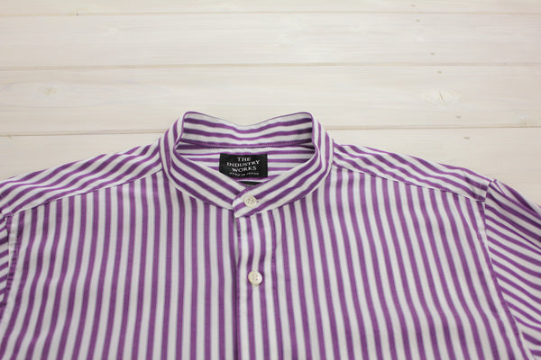 No.138 BAND COLLAR STRIPE SHIRT