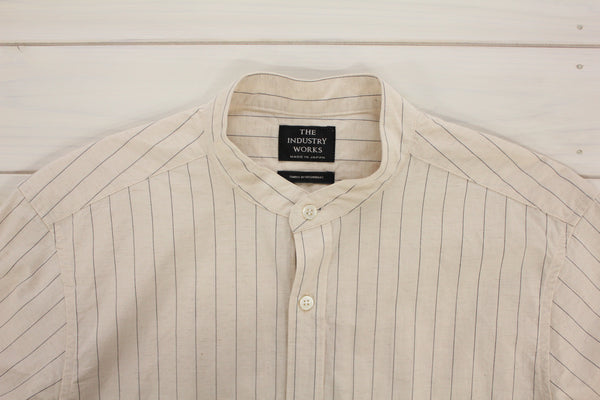 No.141 BAND COLLAR STRIPE SHIRT