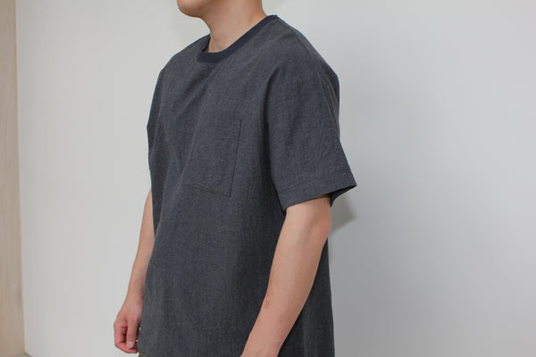 NEW☆No.241-243 COTTON-LINEN RIBBED SHIRT