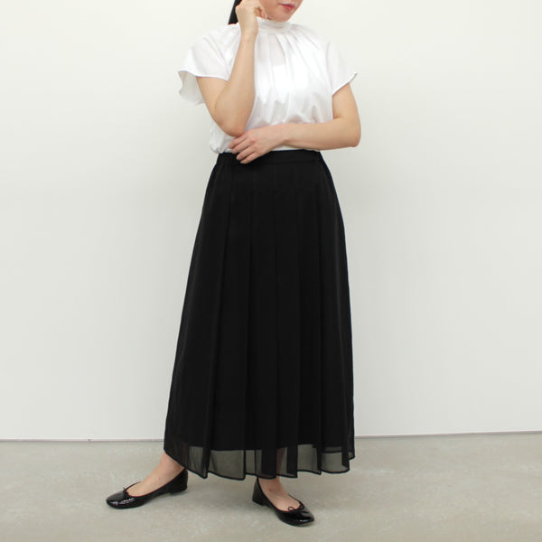 NEW☆No.W042 TUCKED SHEER SKIRT