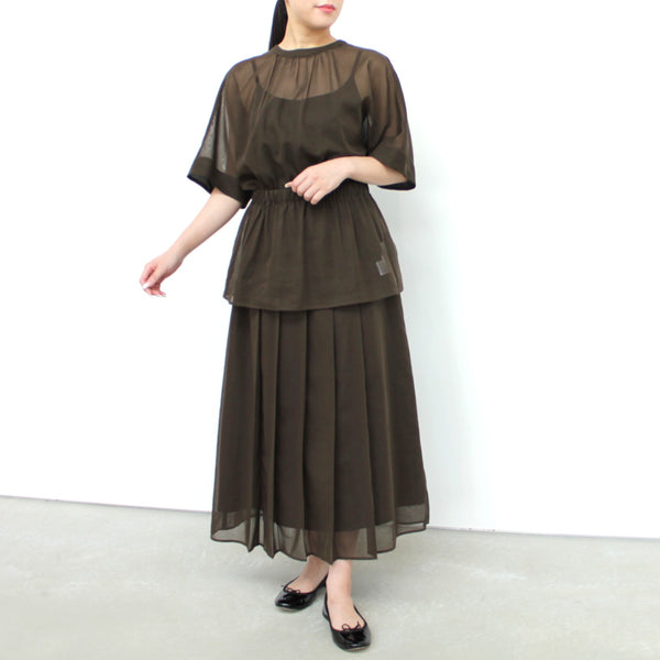 NEW☆No.W042 TUCKED SHEER SKIRT