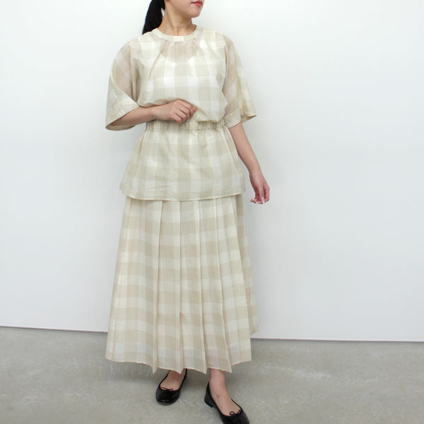 NEW☆No.W042 TUCKED SHEER SKIRT