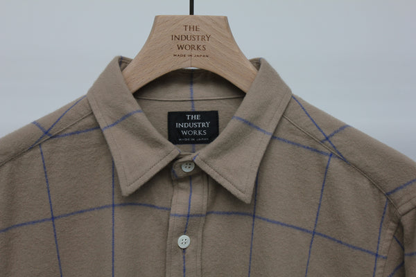 NEW☆No.255-256 SHAGGY BRUSHED MELANGE FLANNEL REGULAR COLLAR SHIRT