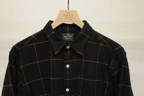 NEW☆No.255-256 SHAGGY BRUSHED MELANGE FLANNEL REGULAR COLLAR SHIRT