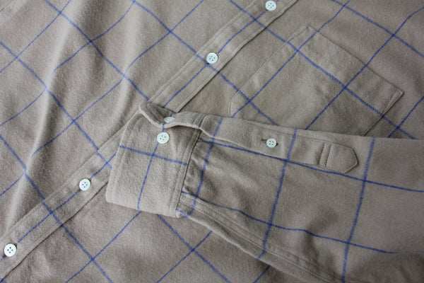 NEW☆No.255-256 SHAGGY BRUSHED MELANGE FLANNEL REGULAR COLLAR SHIRT
