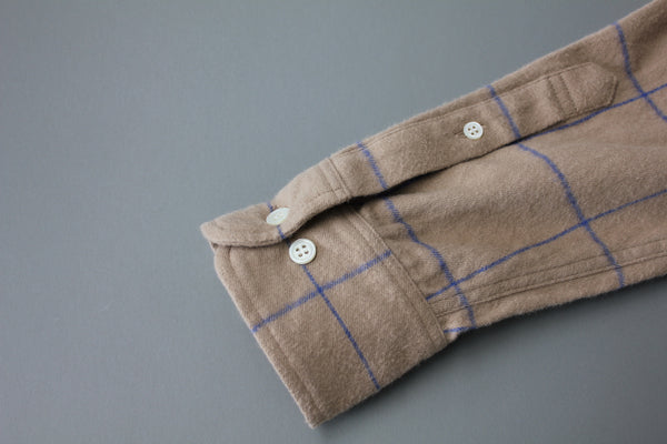 NEW☆No.255-256 SHAGGY BRUSHED MELANGE FLANNEL REGULAR COLLAR SHIRT