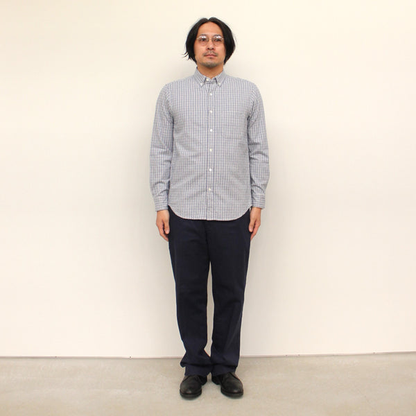 No.186 コンフォータブルチェックパターン フランネル ボタンダウンシャツ