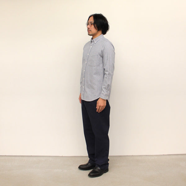 No.186 コンフォータブルチェックパターン フランネル ボタンダウンシャツ