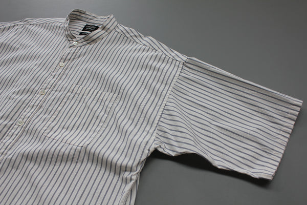 NEW☆No.303 GOZA COTTON BAND COLLAR SHORT-SLEEVE BIG SHIRT