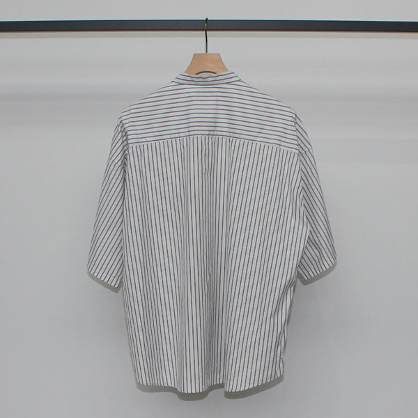 NEW☆No.303 GOZA COTTON BAND COLLAR SHORT-SLEEVE BIG SHIRT