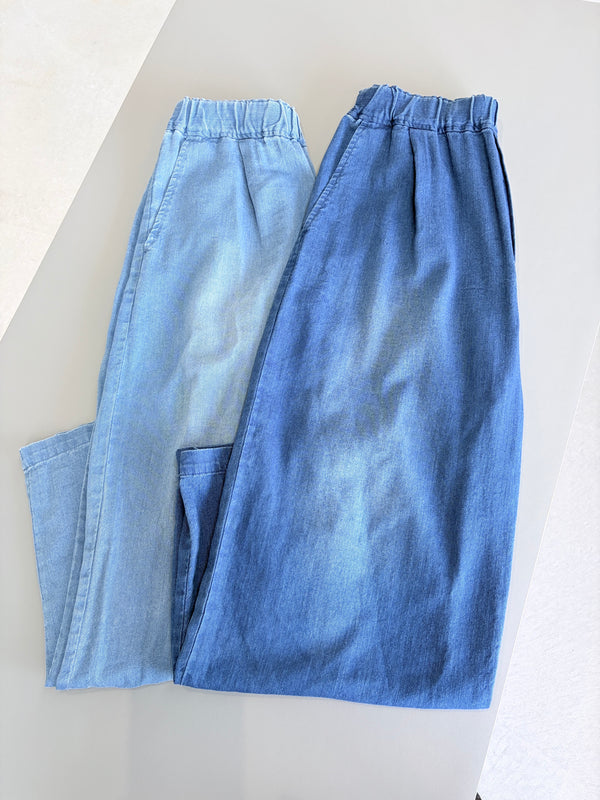 NEW☆No.W051 レーヨンブレンド ワイドパンツ
