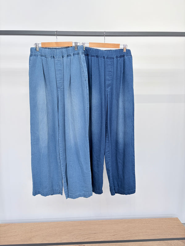 NEW☆No.W051 レーヨンブレンド ワイドパンツ