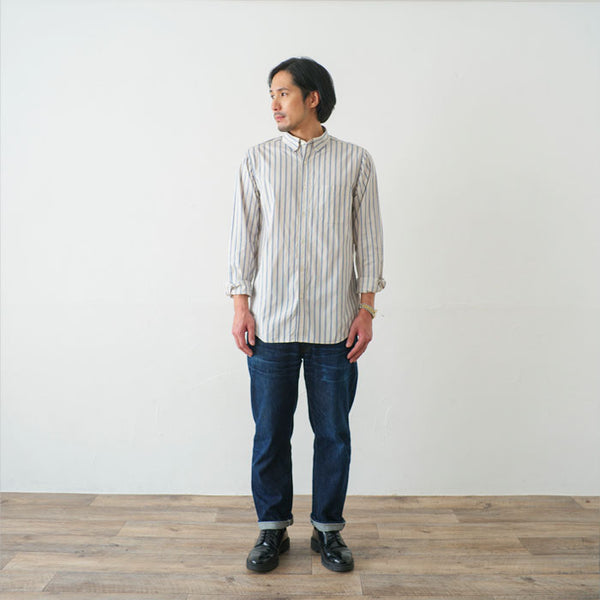 No.007 BUTTON DOWN STRIPE SHIRT