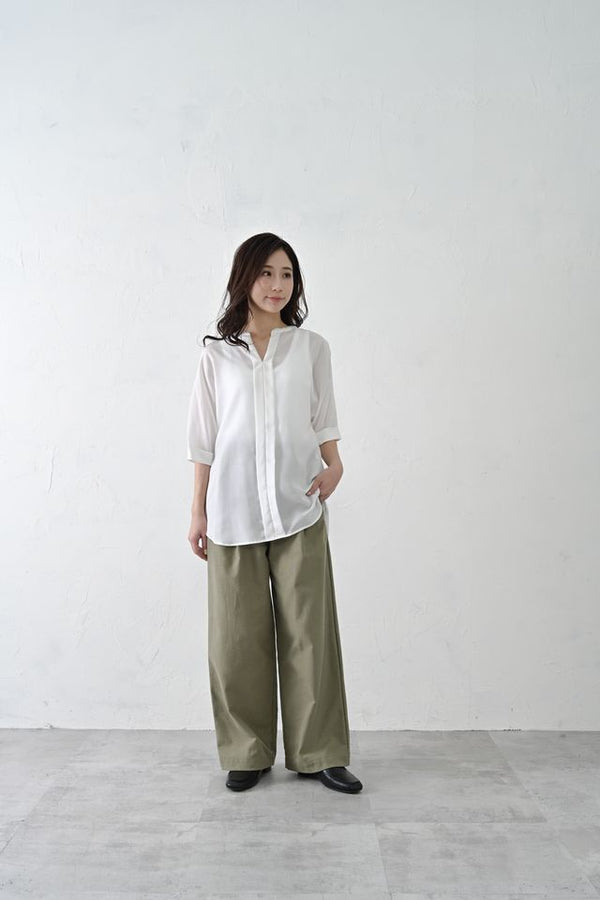 No.W027 100% TENCEL™ LYOCELL SKIPPER BLOUSE