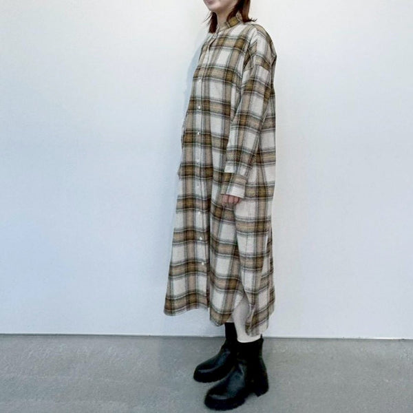 NEW☆No.W049 FLANNEL SHIRT DRESS