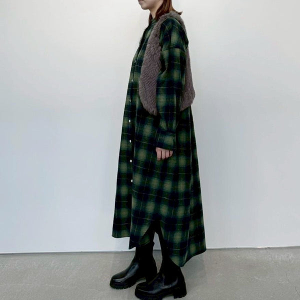 NEW☆No.W049 FLANNEL SHIRT DRESS
