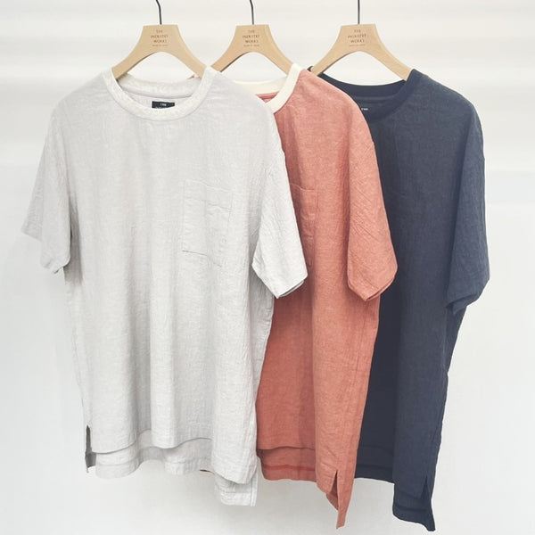 NEW☆No.241-243 COTTON-LINEN RIBBED SHIRT