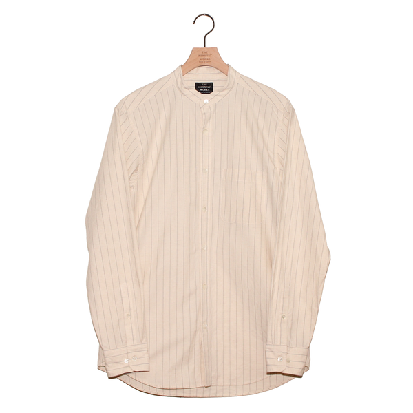 No.141 BAND COLLAR STRIPE SHIRT