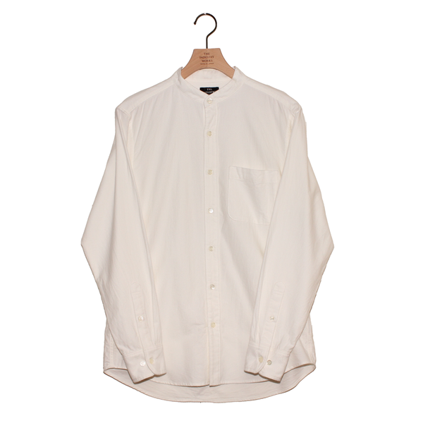 No.146-148 BAND COLLAR SUEDE FLANNEL SHIRT