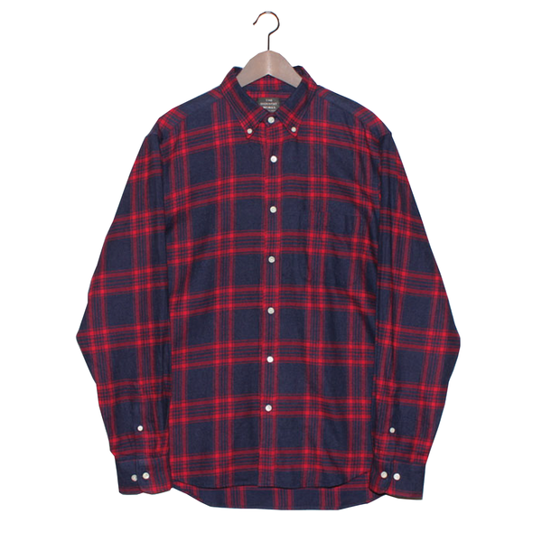 No.046-050 COMFORTABLE CHECK FLANNEL B/D SHIRT