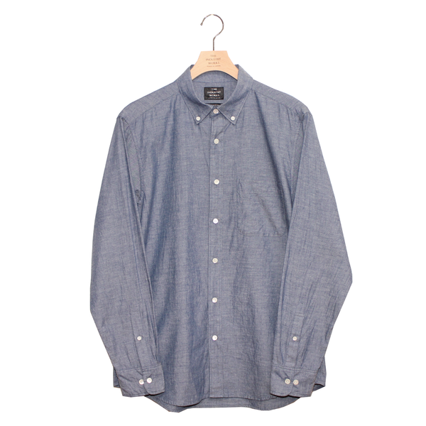 No.119-121 INDIGO DYED BUTTON DOWN SHIRT