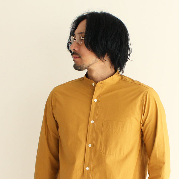 No.142-145 BAND COLLAR SUPIMA COTTON TYPEWRITER CLOTH SHIRT