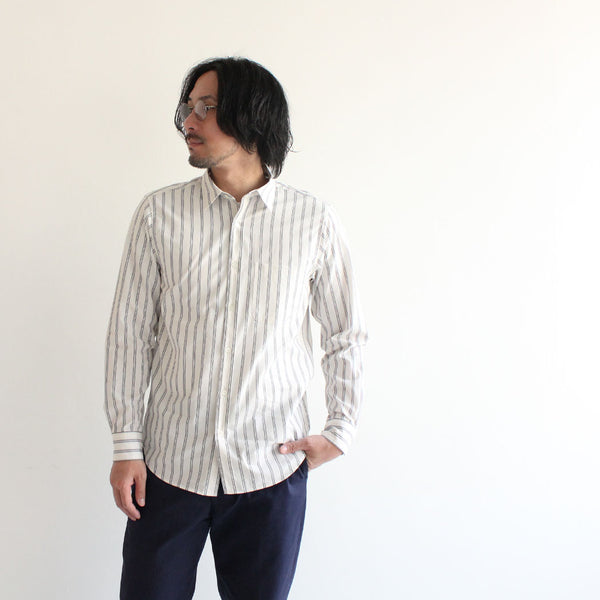 No.161 STRIPE REGULAR COLLAR SHIRT