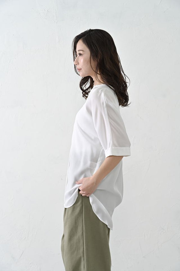 No.W027 100% TENCEL™ LYOCELL SKIPPER BLOUSE