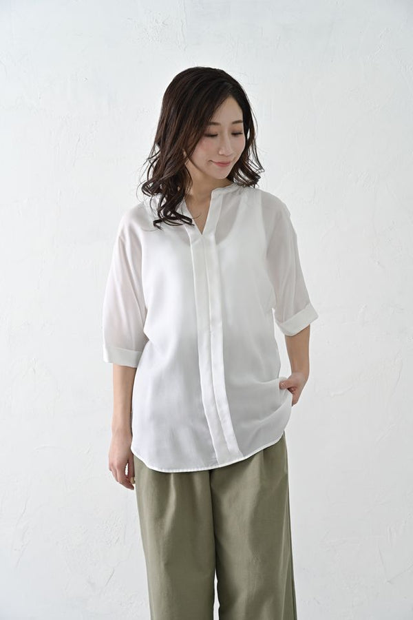 No.W027 100% TENCEL™ LYOCELL SKIPPER BLOUSE