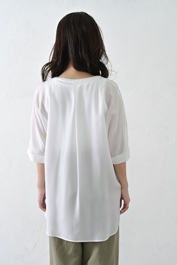 No.W027 100% TENCEL™ LYOCELL SKIPPER BLOUSE